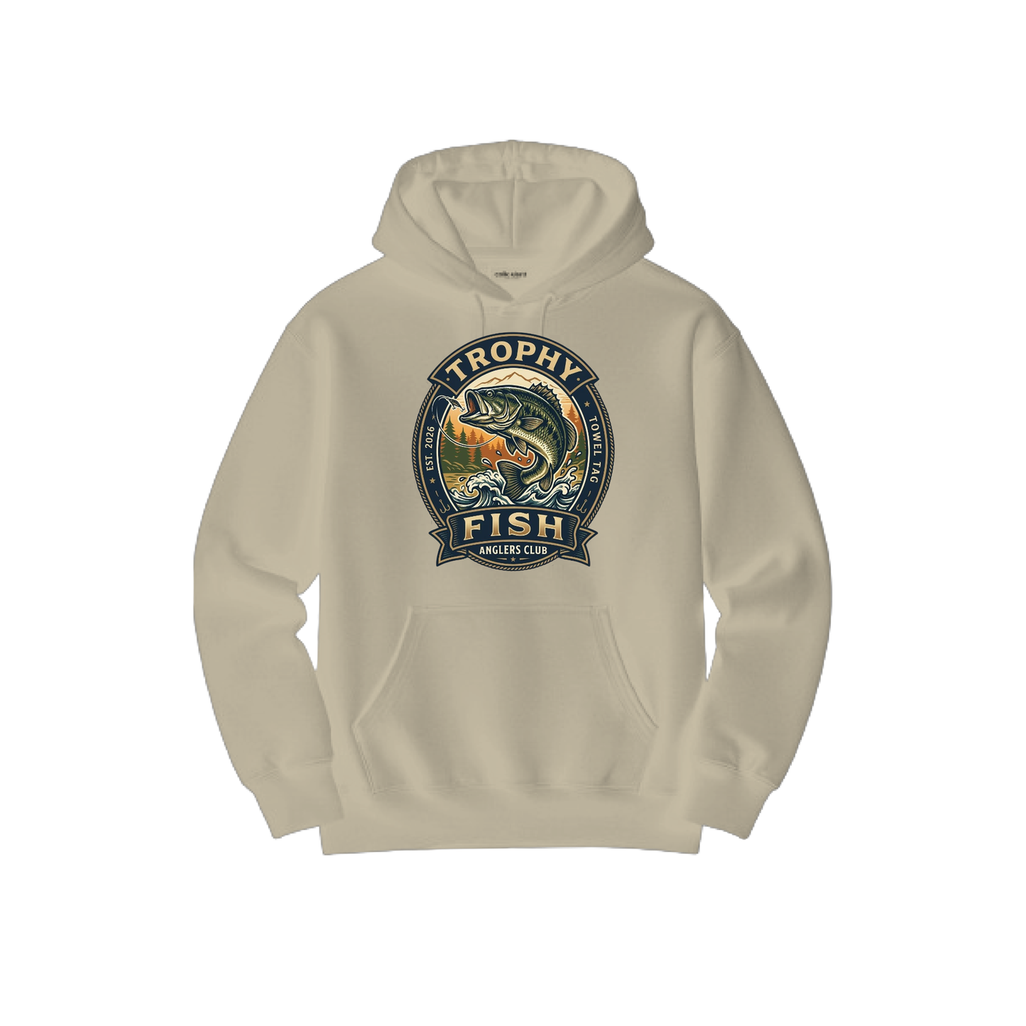 TROPHY FISH HOODIE - BEIGE