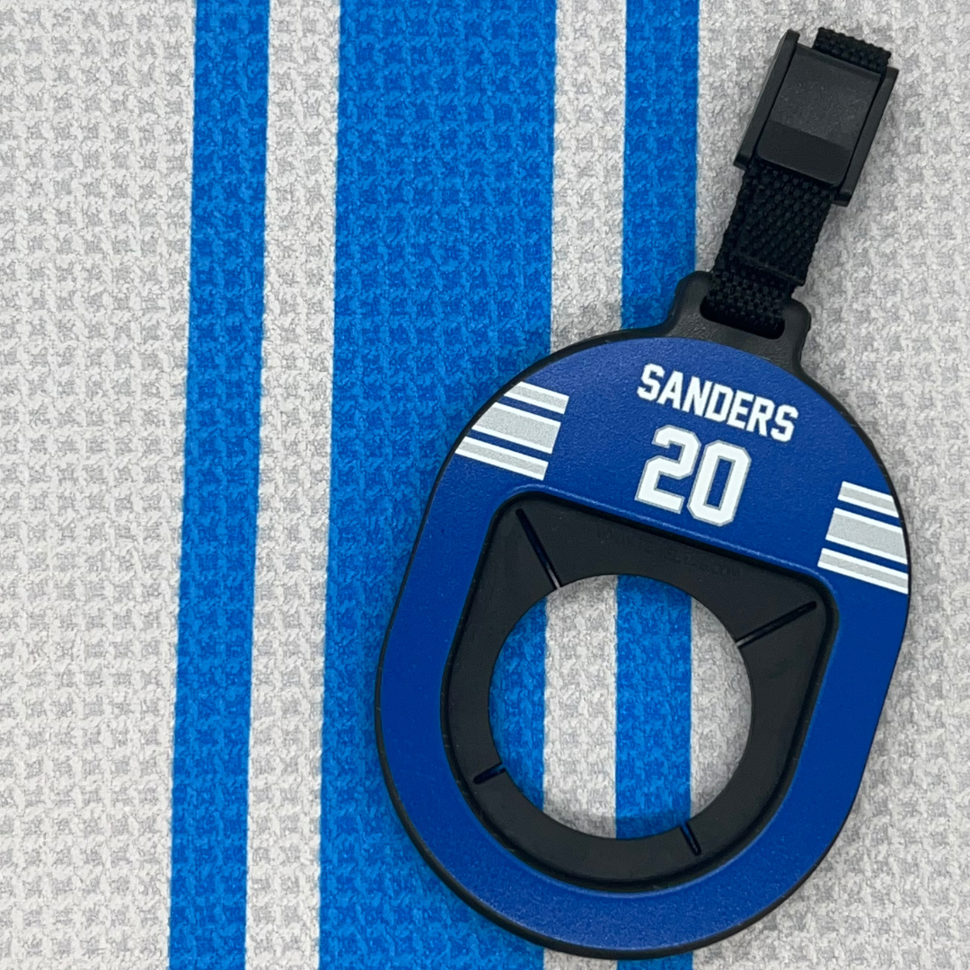 Custom Football Towel Tag - includes team waffle towel