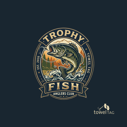 TROPHY FISH FISHING TOWEL - BLUE HAZE