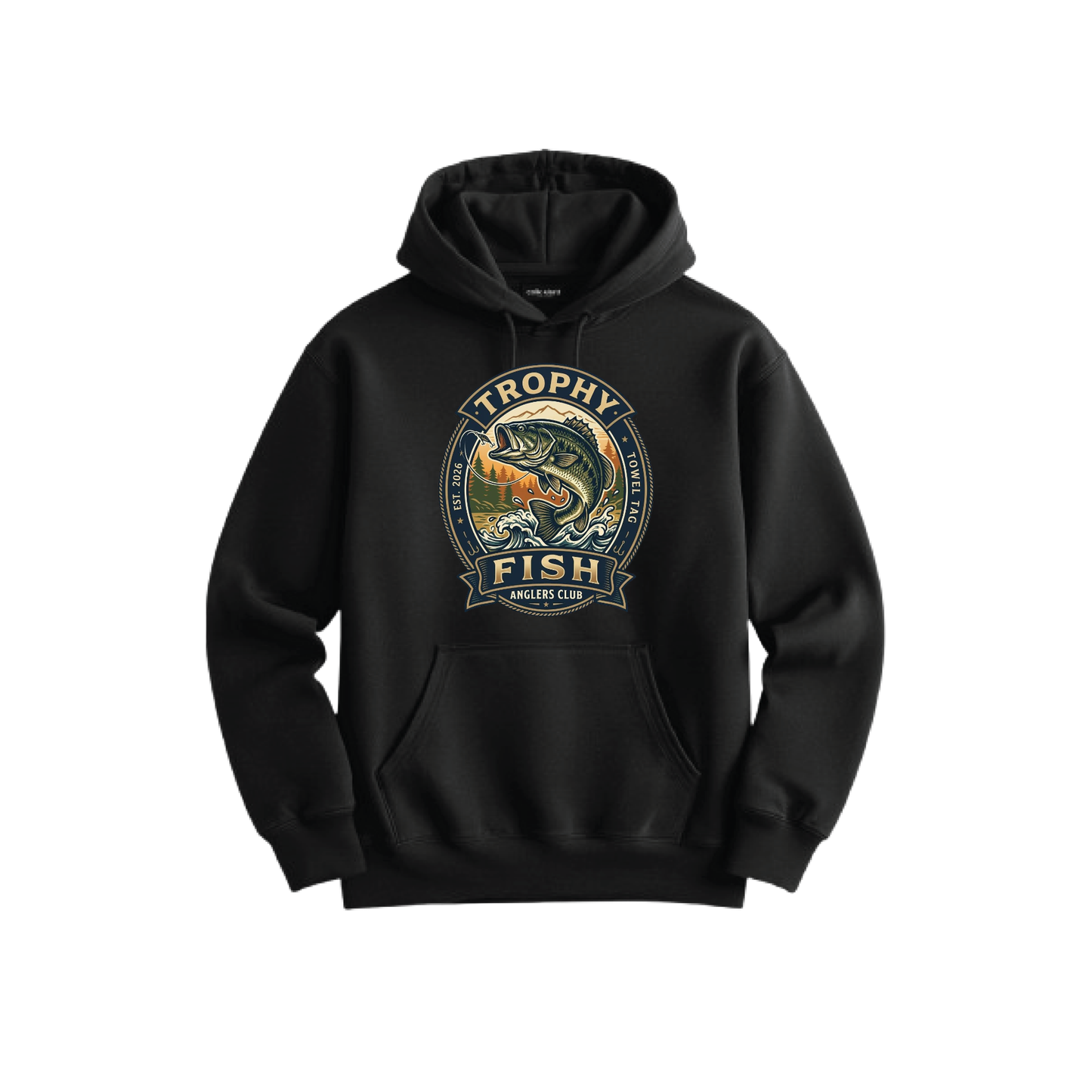 TROPHY FISH HOODIE - BLACK