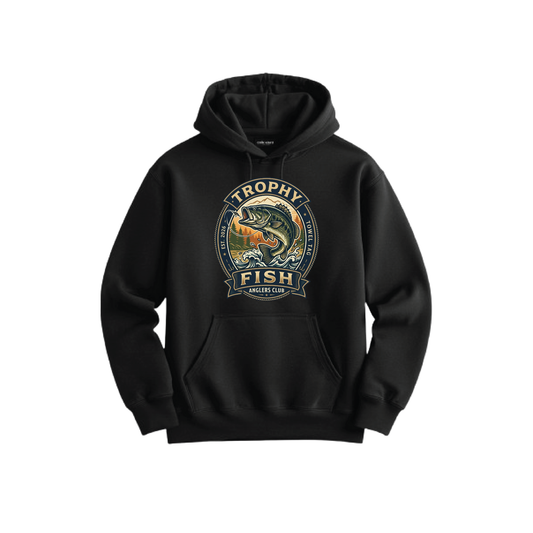 TROPHY FISH HOODIE - BLACK